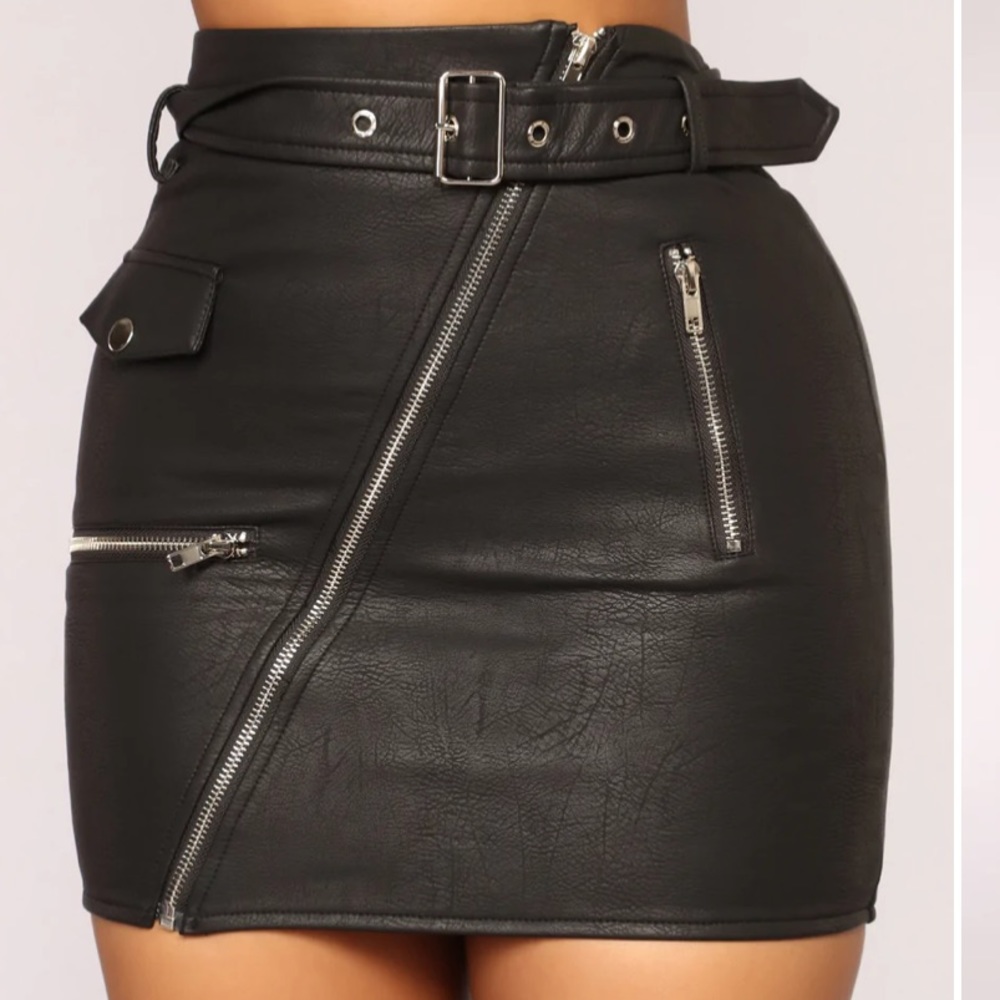 Faux Leather Mini Skirt